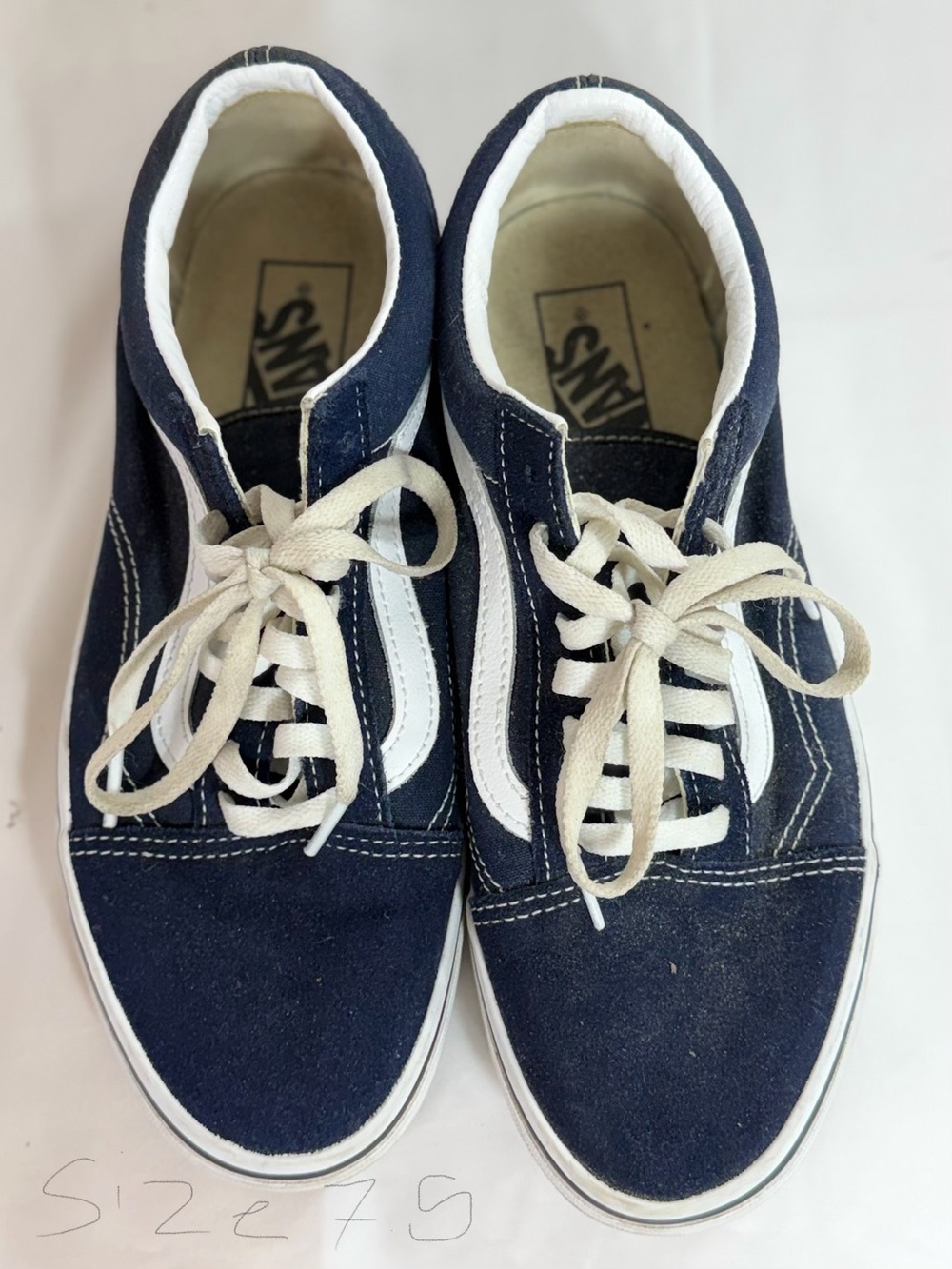 Vans Navy Old Skool Sneakers with White Stripe